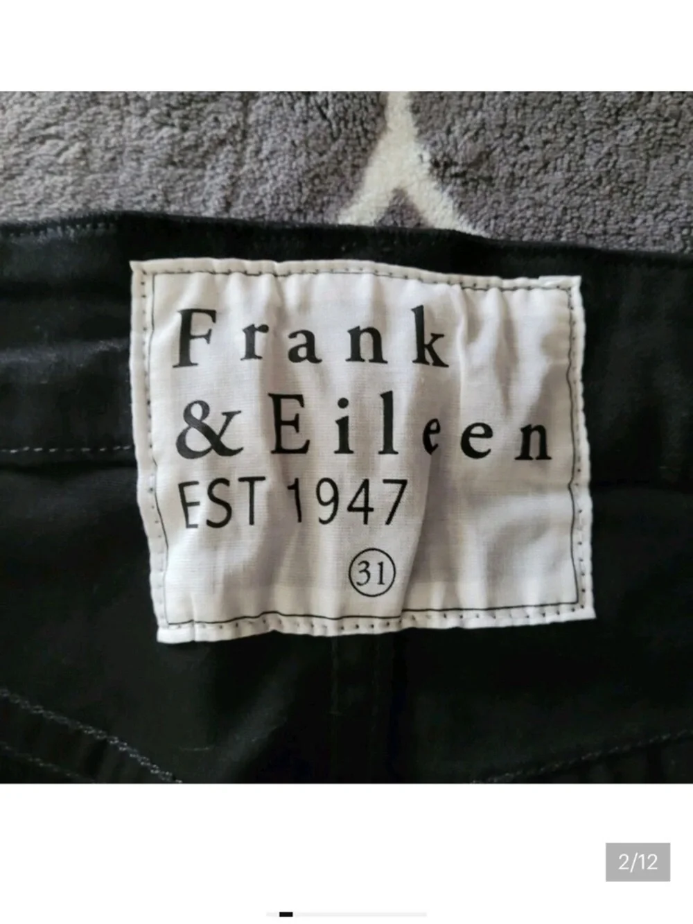 Frank & Eileen Sligo Jeans - Black Ankle Slim Cropped Jeans - Size 31 - Picture 12 of 13